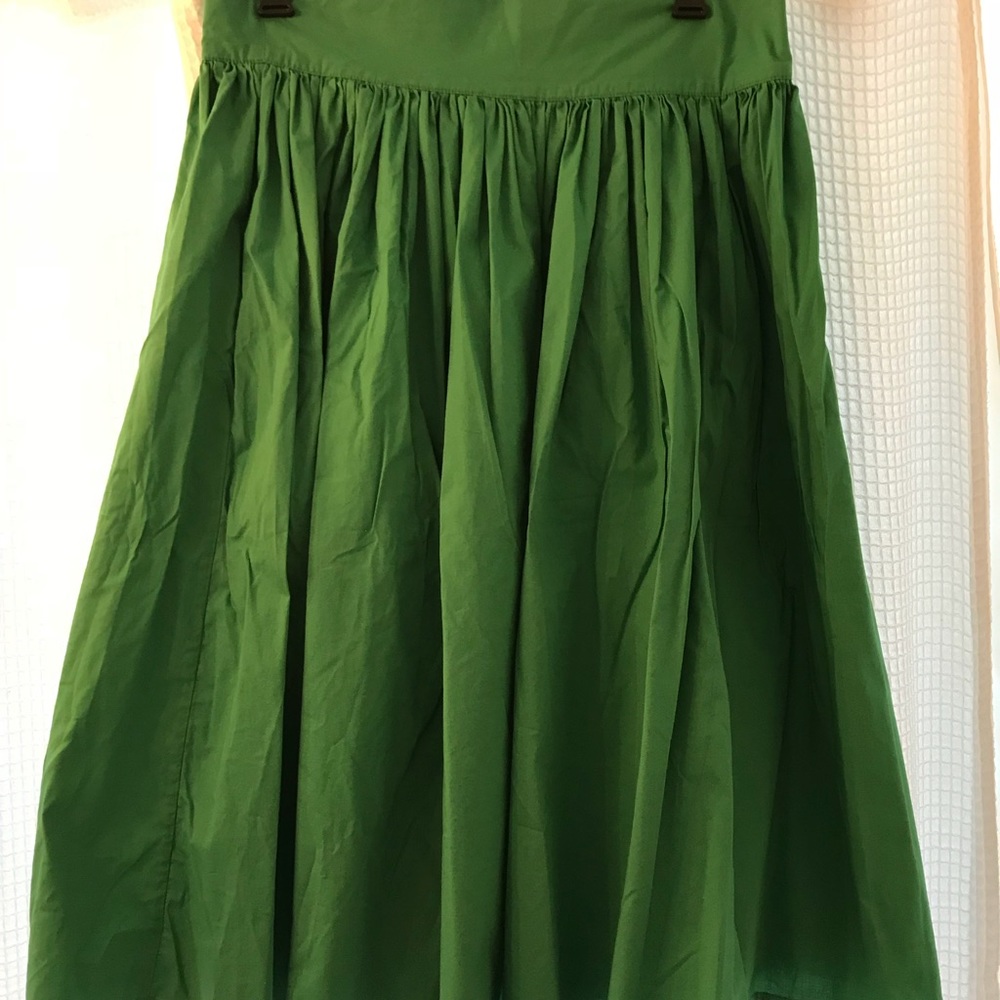 Trashy Diva Gathered skirt in green cotton volie